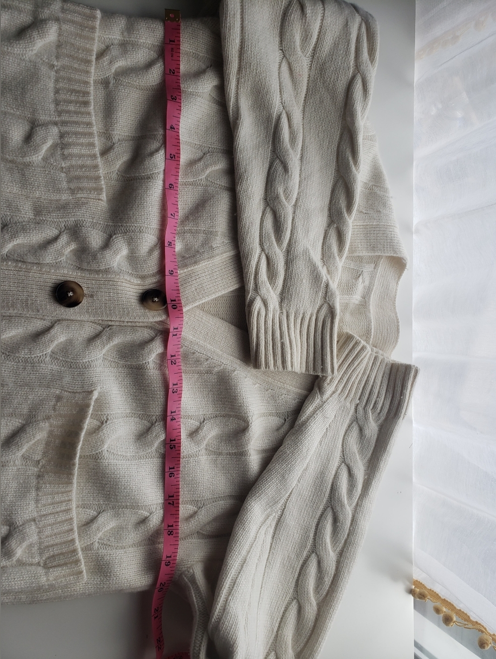 Ralph Lauren Wool Cashmere Blend Cable Knit Knit Button Cardigan - Picture 7 of 9
